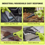 2in1 Cordless Air Blower and Vacuum Cleaner Green 1